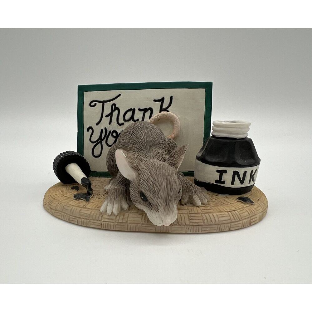 Vintage Charming Tails THANK YOU 2” Figurine Club Member Edition Fitz & Floyd